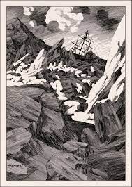 berni wrightson インクイラスト 風景スケッチ 風景の絵