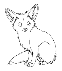 Fennec Fox Lineart By Derpicorgi On Deviantart Animal Templates Animal Coloring Pages Fantastic Fox