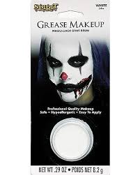 Bobisuka special effects sfx halloween makeup kit black white face body paint + scar wax with spatula tool + fake blood + elf ears + vampire teeth + stipple sponges cosplay dress up face painting sets. White Grease Makeup Spirithalloween Com