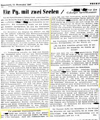 Newspaper report various kinds of events, e.g., games and sports, national or international politics, meetings, accidents. Newspaper Report November 15 1947 Stadt Lichtenfels