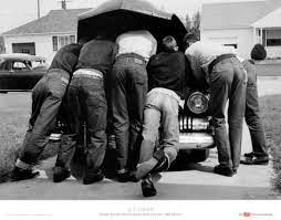 Boys With Their First Car 1957 Posters A Y Owen Allposters Com Black And White Photography First Car Posters Art Prints