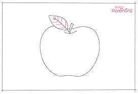 A full apple and a smaller half apple) svg you can also print different sizes from the pdf print function. How To Draw An Apple For Kids A Step By Step Guide With Pictures
