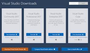 Free Download Visual Studio 2017 Community Edition And Tools Extensions Visual Microsoft Visual Studio Learn To Code