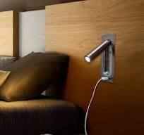 recessed reading lights over bed