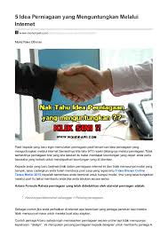 Mengembalikan bank kepada keadaan yang menguntungkan dengan keuntungan sebelum zakat & cukai (pbzt) seperti berikut: Small Business Ideas Research Papers Academia Edu