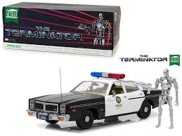 1977 dodge monaco metropolitan police with t 800 endoskeleton figure the terminator 1984 movie 1 18 diecast model car by greenlight diecast dealer 1977 dodge monaco metropolitan police with t 800 endoskeleton figure the terminator 1984 movie 1 18 diecast model car by greenlight