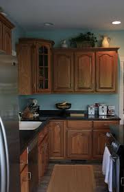 Blue Walls Plus Oak Cabinets Blue Kitchen Walls Paint For Kitchen Walls Kitchen Wall Colors