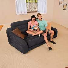 2 quick inflation and deflation valves.comfortable backrest and armrest. Black Intex 68566np Sofa Inflatable Bed For 2 193 X 221 X 66cm Lovdock Com Pull Out Sofa Bed Pull Out Sofa Sofa Couch Bed