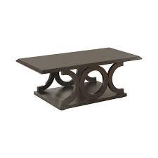 13.50h x 11w x 11d. C Shaped Base Coffee Table Cappuccino Coaster Fine Furnitu