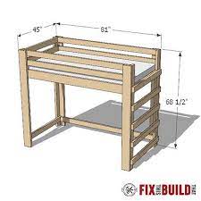 Diy Loft Bed How To Build Fixthisbuildthat Diy Loft Bed Loft Bed Plans Loft Bed Diy Plans