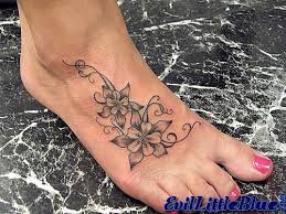 Fancy Foot Flowers Ankle Foot Tattoo Tattoos For Women Flowers Tattoo Designs Foot