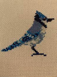 This extremely helpful video explains precisely how it's done, and will help you get. Fo Second Project Is A Little Blue Jay I Am Loving This As A New Hobby Crossstitch