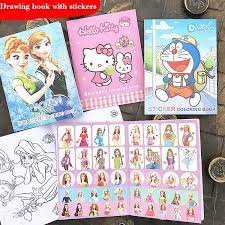 Retro coloring books for kids with cartoon network everyone's a critic: Kids Cartoon Coloring Book With Sticker Book Children Cartoons Graph Color Books Drawing Books Educational Toys Kids Games Shopee Singapore
