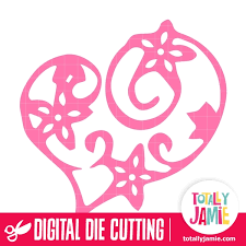 Floral Swirl Heart Love Totallyjamie Svg Cut Files Graphic Sets Clip Arts