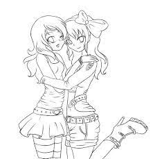Fun coloring pages to give to your best friend. Anime Girl Coloring Pages Bff Novocom Top