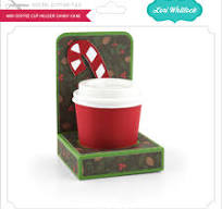 Mini Coffee Cup Holder Candy Cane