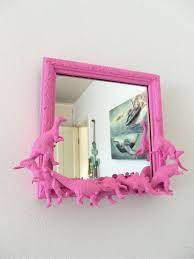Pink Dinosaur Mirror Decor Aesthetic Room Decor Dinosaur Room