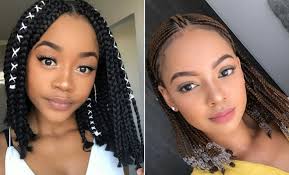 Box braids and bobs.and if you're torn between rocking a protective style and enjoying the convenience of a shorter look, you can have both with a box braids bob. Micro Braids Neck Length Braided Bob Hairstyles Novocom Top