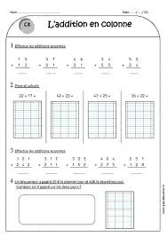 Soustractions posées sans retenue : Addition En Colonne Sans Retenue Ce1 Exercices Corriges Exercice Math Ce1 Calcul Ce1 Ce1
