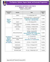 Hal ehwal akademik uitm, uitm shah alam. Kalender Akademik 2017