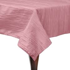 Visual Textile Crinkle Taffeta Delano 50 X 120 Inch Rectangular Tablecloth Light Pink