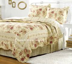 Clients' first home and there forever home with a family of four and in laws close, this home needed to be able to grow with the family. Antique Rose King 3pc Quilt Set Chic Cream Yellow Shabby Vintage Cottage Roses Ebay