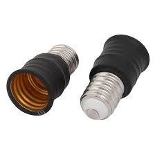 Unique Bargains 2pcs E14 To E17 Lamp Extender Adapter Converter Light Bulb Socket Holder Black Walmart Com Walmart Com