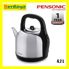 Dapat dikatakan water heater merupakan perangkat yang bisa memanaskan air dengan media listrik maupun gas. Pensonic Electric Kettle 4 2l Pak 5002 Pak5002 Cerek Elektrik Shopee Malaysia