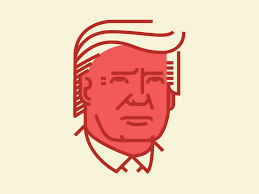 Trump Pictogram Design Illustration Character Design Vector Portrait Illustration