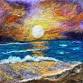 Needle Felted Ocean Sunrise – Justine Heinrichs event in West Bend, WI