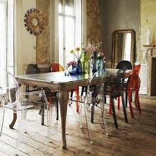 A Glimpse Chic Dining Room Dining Room Design Colored Dining Chairs