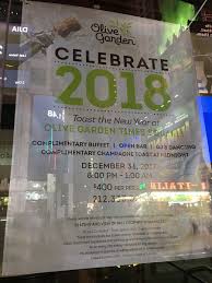 Arash Markazi On Twitter I Love That The 400 New Year S Eve Cover Charge At The Olive Garden In Times Square Doesn T Guarantee You A Seat Or A View Of The Ball