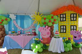 Peppa Pig Birthday Party Ideas Photo 2 Of 41 Peppa Pig Birthday Party Decorations Peppa Pig Birthday Pig Birthday Party Decorations