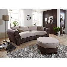 Big Sofa Braun Beige Inklusive Kissen Braunes Sofa Wohnzimmer Ideen Wohnzimmer Braun