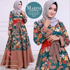 Allsize(panjang 140cm dan lebar 50cm). Jual Gamis Batik Marini Dress Original Shofiya Di Lapak Elizaa Hijab Bukalapak