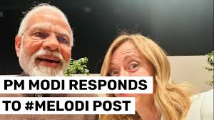 PM Modi retweets Italy's Giorgia Meloni's #Melodi post