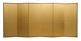 The two panels are carefully decorated with a nice pattern and gold leaf. Lot Art Byobu Folding Screen Goldleaf Paper 6 Panel Goldleaf Roomdivider Japan TaishÅ Period 1912 1926