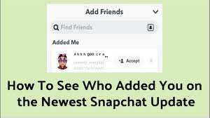 Jun 07, 2020 · adding friends on snapchat doesn't work as it does on facebook, where you have to send a friend request, which has to be accepted. How To See Who Added You On Snapchat New Update June 2019 Youtube