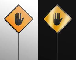 Hình ảnh về Reflective decal on a road sign