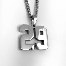 Personalized engraved number with name necklace • lucky number • sports team number necklace • baseball/football number pendant for men victoriaminimalist 5 out of 5 stars (961) sale price $35.94 $ 35.94 $ 59.90 original price $59.90 (40%. Stainless Jersey Number Pendant With Chain Necklace Baseball Legend Apparel
