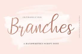 The best handwriting fonts come in a variety of executions and with varied styles. Branches By Font Bundles Store Available For 12 00 At Fontbundles Net Ad Font Design Handwritten Script Font Elegant Script Fonts Stylish Fonts
