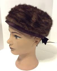 Mink Pillbox 1960s Vintage Hats for Women for sale
