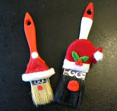 Lustige Dekoration Nikolaus Aus Malerpinseln Basteln Weihnachten Weihnachtsbasteln Und Bastelideen Weihnachten