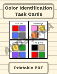 Color Identification Task Cards Receptive Identification By Alldayaba Task Cards Sped Teacher Special Education