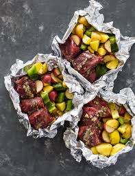 It's almost too good to believe! Foil Pack Garlic Steak Potatoes Veggies Gimme Delicious