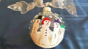 Maybe you would like to learn more about one of these? A Handmade Kids Craft Finger Paint Snowman Family Ornaments