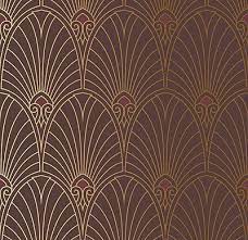 Bradbury Art Deco Designs Havana Wallpaper In Mahogany Art Nouveau Wallpaper Art Deco Wallpaper Art Deco Interior