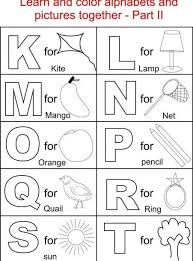 Students can say the name of the picture out loud on the kindergarten alphabet coloring pages to hear the beginning sounds in the words. Coloring Pages Free Printable Alphabet Coloring Pages