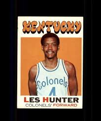 1971-72 TOPPS BASKETBALL CARD KENTUCKY COLONELS ABA #157 LES HUNTER
