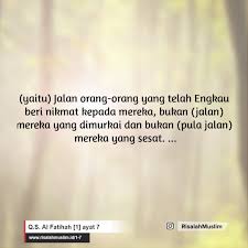Surat ini diturunkan di mekah dan terdiri dari 7 ayat. Surah Al Fatihah Ayat 7 Qs 1 7 Tafsir Alquran Surah Nomor 1 Ayat 7
